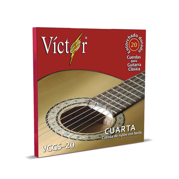 CUERDA 4TA NYLON DORADO VICTOR VCGS-24 - Hergui Musical
