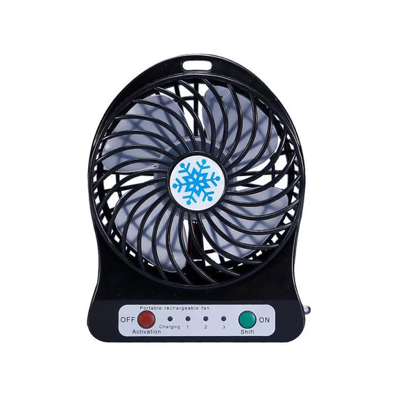 VENTILADOR PORTATIL CON BATERÍA RECARGABLE   ROMMS   VEN-01 - Hergui Musical