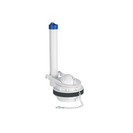 VALVULA DE DESCARGA DE 3" PARA WC DE 2PZ, CADENA PLASTICA  FOSET   VW-007
