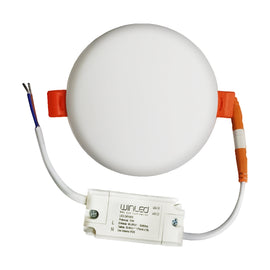 PANEL LED REDONDO EMPOTRABLE AJUSTABLE 8W 90-260VCA POLICARBONATO  WINLED  WDO-009 - Hergui Musical