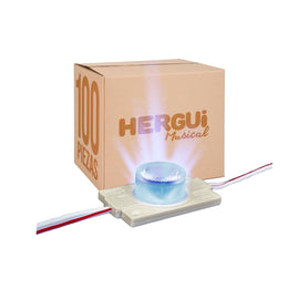 PAQ. 100 PZAS. DE MODULO SUPER LED CON OPTICA 1.4W BLANCO FRIO EXTERIOR  WINLED   WMO-014(100) - Hergui Musical