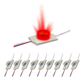 PAQ. 10 PZAS. DE MODULO SUPER LED CON OPTICA 1.4W ROJO EXTERIOR  WINLED   WMO-016(10) - Hergui Musical