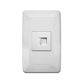 PLACA CONTACTO RED LAN TIPO RJ45 CAT5 ABS BLANCO  WINLED   WPL-309 - Hergui Musical
