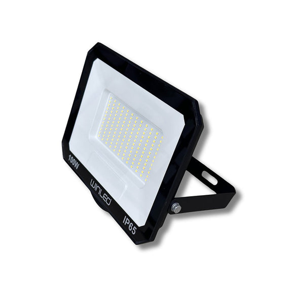 REFLECTOR SLIM LED 100W SMD BLANCO FRIO EXTERIOR  WINLED  WRE-014 - Hergui Musical