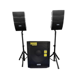 SISTEMA ARRAY AUTO AMPLIFICADO CON BLUETOOTH, SUBWOOFER 18",  550W RMS  JZG  XDS-1000SB - Hergui Musical