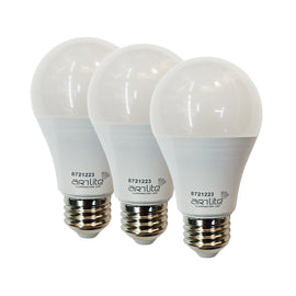 PAQ. DE 3 FOCOS DE LED BULBO E26 12W BLANCO FRIO  ARTLITE   ALA-017 - Hergui Musical