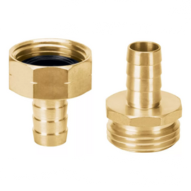 Conector 1/2" hembra de latón sólido para manguera,    truper    CF-1/2B - Hergui Musical