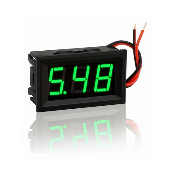 VOLMETRO DISPLAY DIGITAL CD 0-100 VERDE  NEPTRONICS   NEP-ELE-155 - Hergui Musical