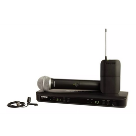 Sistema de micrófono Vocal en "Combo" con receptor doble, dos transmisores, micrófonos lavalier y de mano  SHURE  BLX1288/CVL - Hergui Musical