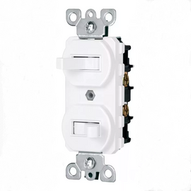 INTERRUPTOR DUPLEX DE PALANCA STANDARD BLANCO   VOLTECK    APDO-SB - Hergui Musical