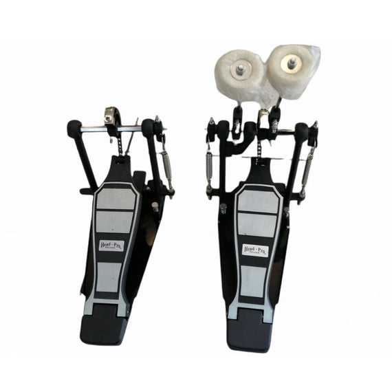PEDAL PARA BATERÍA DOBLE  HEAD PRO   HP-PDB-088A - Hergui Musical