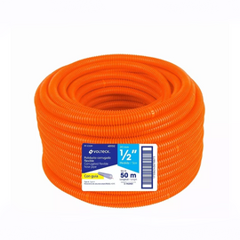 Bobina 50m DE POLIDUCTO 1/2" CORRUGADO FLEXIBLE CON GUÍA  TRUPER   PF-1/2GM(50) - Hergui Musical