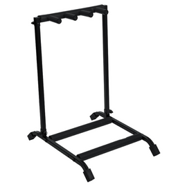 Soporte plegable para tres guitarras eléctricas o acústicas, terminado con recubrimiento en polvo negro, fabricado con resistente acero, acolchado de espuma  FRAMEWORKS  RI-GTR-RACK3 - Hergui Musical
