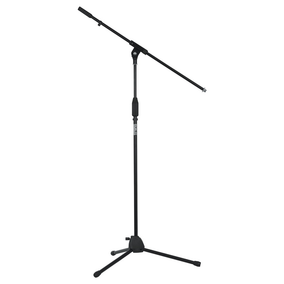 Soporte de micrófono Rok-It con boom fijo incluido, diseño trípode para almacenamiento compacto, fácil ajuste de altura con embrague giratorio  FRAMEWORKS  RI-MICTP-FBM - Hergui Musical