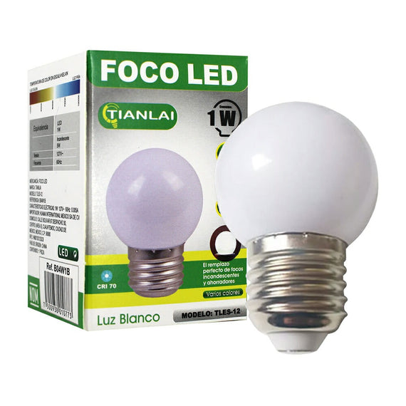 Foco Led 5w, color Blanco Base E27  TIANLAI  B04W1B - Hergui Musical