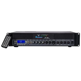 AMPLIFICADOR DE PUBLIDIFUSIÓN ENTRADA DE 2 MICRÓFONOS, 1 LÍNEA. 180w, 70v/100v, USB. BLUETOOTH, FM   SOUNDTRACK   STP-180