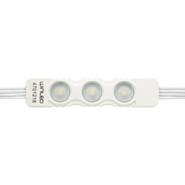 PAQ. DE 20 MODULO DE 3 LEDS SMD2835 1.6W 110-140VCA EXTERIOR IP67 BLANCO CALIDO  WINLED  WMO-021 - Hergui Musical
