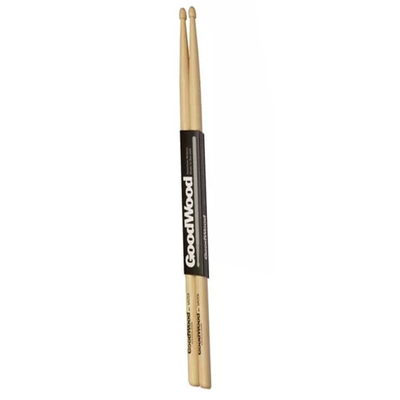 JGO. DE BAQUETAS 5A GOODWOOD HICKORY PUNTA MADERA   GW5AW - Hergui Musical