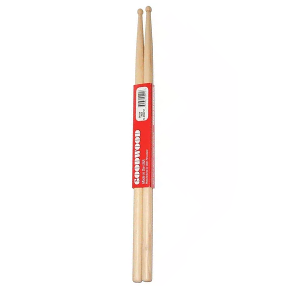 JGO. DE BAQUETAS 7A GOODWOOD HICKORY PUNTA MADERA  GW7AW - Hergui Musical