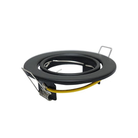 EMPOTRABLE DIRIGIBLE ARO METALICO NEGRO INTERIOR BASE MR16  ARTLITE   ADE-104 - Hergui Musical