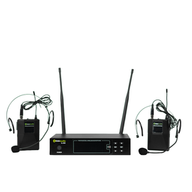 SISTEMA DE 2 MICRÓFONO DE SOLAPA Ó DIADEMA, ANTENAS DESMONTABLES, 50m DISTANCIA DE TRANSMISIÓN  INOVAUDIO  IL-202 - Hergui Musical