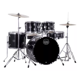 Batería de 5 pzs Serie COMET, Bombo 22", Color Dark Black   MAPEX  CM5044FTC-DK-SC - Hergui Musical
