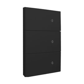 PLACA NEGRO MATE LUXURY SMART WiFi BT APAGADOR DE 3 INTERRUPTORES CON NEUTRO  ARTLITE  APL-617 - Hergui Musical