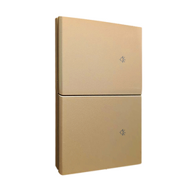 PLACA DORADA LUXURY SMART WiFi BT APAGADOR DE 2 INTERRUPTORES CON NEUTRO  ARTLITE  APL-516 - Hergui Musical