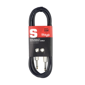 CABLE PARA INSTRUMENTO 3m, PLUG 6.3mm, CONECTORES MACHO/MACHOR  STAGG   SGC3DL - Hergui Musical