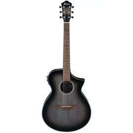 GUITARRA ELECTROACÚSTICA IBANEZ NEGRO TRANSPARENTE / SOMBREADO NEGRO   AEWC11-TCB - Hergui Musical
