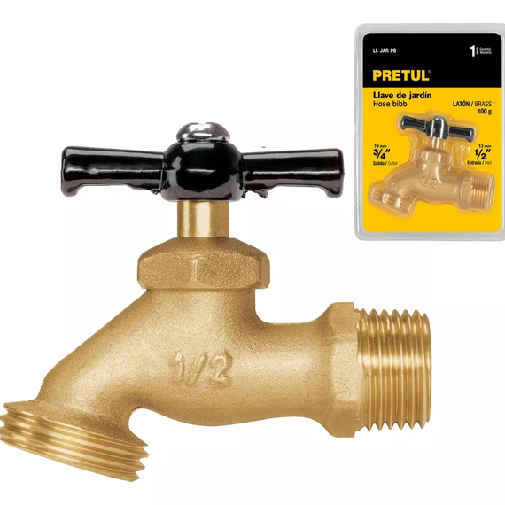 Llave para manguera, de latón 100 g 1/2