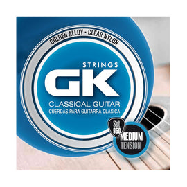 Encordadura para guitarra clásica, nylon transparente, tensión media  GK STRINGS  010960B - Hergui Musical