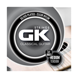 Encordadura para guitarra clásica, nylon transparente, tensión media  GK STRINGS  010960SP - Hergui Musical