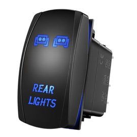 Switch 5 patas con piloto azul, para luces auxiliares traseras  RADOX   835-179 - Hergui Musical