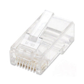PLUG RJ45 (1 Pza.) CAT5E MULTIFILAR UTP, contactos con baño de oro de 15 . INTELLINET 790055 - Hergui Musical