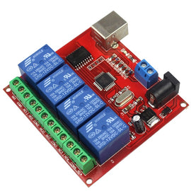 MÓDULO DE 4 CANALES CON 4 RELEVADORES USB RADOX   870-298 - Hergui Musical