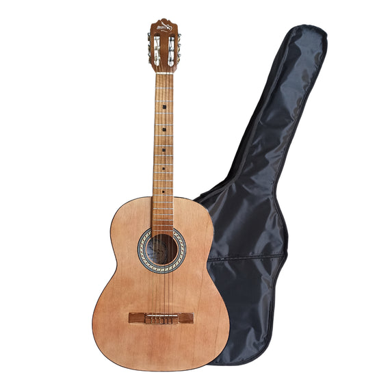 Paq. de guitarra clásica 4/4 de pino y funda  CASA VELAZQUEZ  PAQ-G02+F1 - Hergui Musical