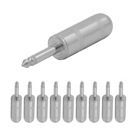 PAQ. 10 PZAS. DE PLUG 6.3mm MONO METALICO JUMBO  KAPTON   PL-161ML(10) - Hergui Musical