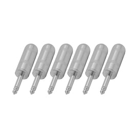 PAQ. 6 PZAS. DE PLUG 6.3mm MONO METALICO JUMBO  KAPTON   PL-161ML(6) - Hergui Musical