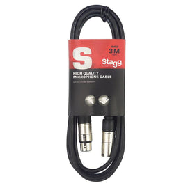 CABLE PARA MICRÓFONO DE CANON A CANON 3m (MACHO/HEMBRA) STAGG  SMC3 - Hergui Musical