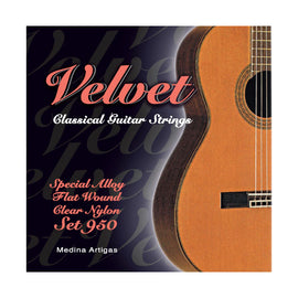 Encordadura para guitarra clásica, nylon transparente, tensión media  GK STRINGS  010950 - Hergui Musical