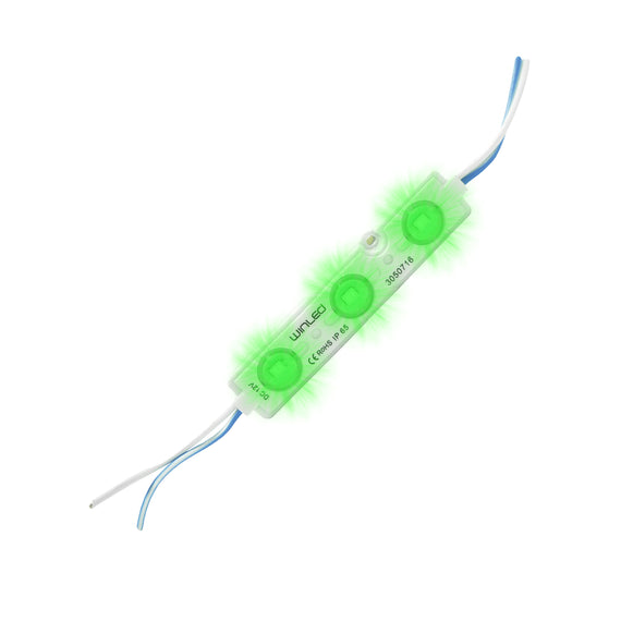 MODULO 3 LEDS SMD2835 0.72W VERDE EXTERIOR  WINLED   WMO-012 - Hergui Musical