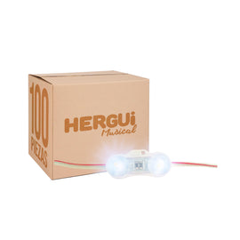 PAQ. 100 PZAS. DE MODULO 2 LEDS SAMSUNG SMD2835 1W BLANCO FRIO 6000K EXTERIOR  WINLED   WMO-019(100) - Hergui Musical