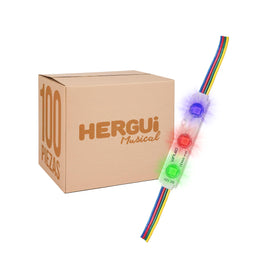 PAQ. 100 PZAS. DE MODULO 3 LEDS SMD5050 0.72W RGB EXTERIOR  WINLED   WMO-001(100) - Hergui Musical