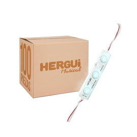 PAQ. 100 PZAS. DE MODULO 3 LEDS SMD2835 0.72W BLANCO FRIO EXTERIOR  WINLED   WMO-008(100) - Hergui Musical