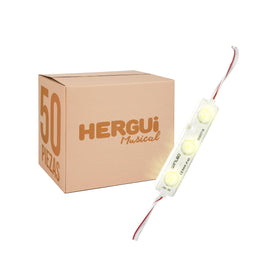 PAQ. 50 PZAS. DE MODULO 3 LEDS SMD2835 0.72W BLANCO CALIDO EXTERIOR  WINLED   WMO-009(50) - Hergui Musical