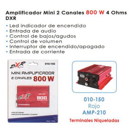 AMPLIFICADOR DE 4 CANALES CON BLUETOOTH  RADOX   010-150 - herguimusical