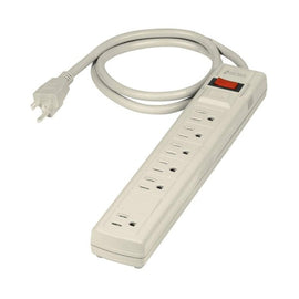 Multicontacto 14 AWG 6 entardas con suoresor de picos 450 Joules  VOLTECK  MUL-645 - Hergui Musical