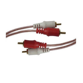 CABLE TRANSPARENTE 2 RCA A 2 RCA ORO  90cm  RADOX   080-078 - herguimusical