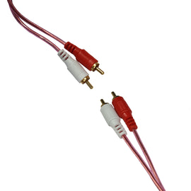 CABLE TRANSPARENTE 2 RCA A 2 RCA MACHO-MACHO  4.50m  RADOX   080-115 - Hergui Musical